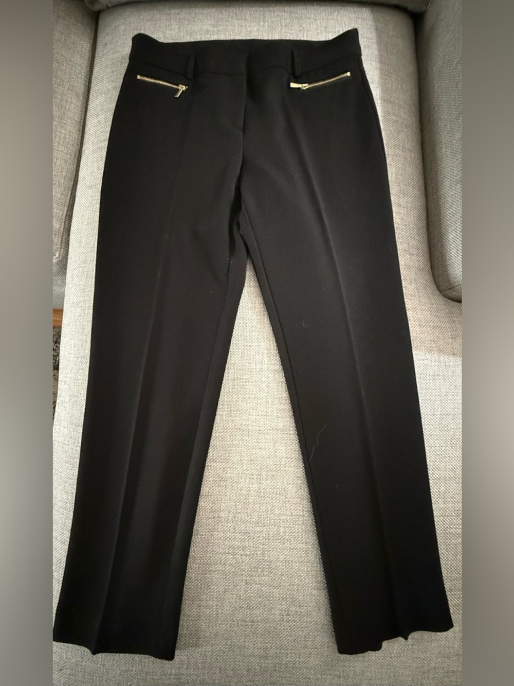 ANNE KLEIN BLACK STRAIGHT LEG DRESS PANTS